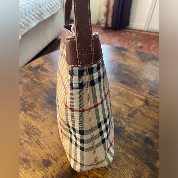 Burberry Beige and Brown Check Shoulder Bag - Picture 7 of 16